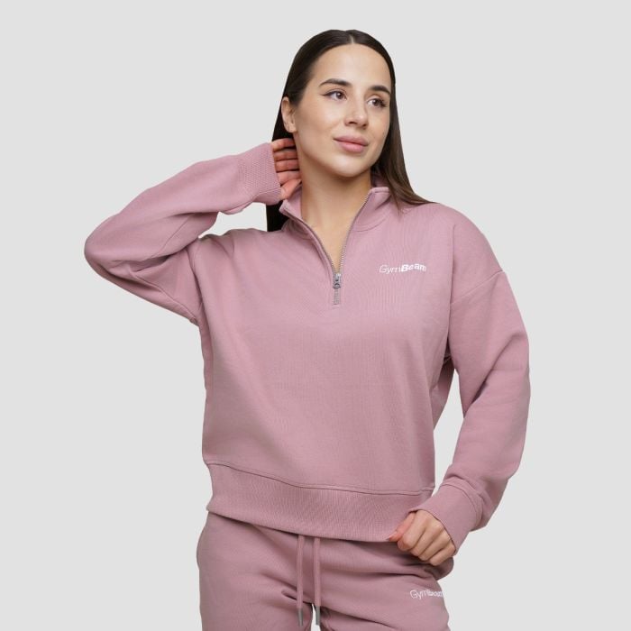 Hanorac pentru femei 1/2 Zip Agile Woodrose - GymBeam XL