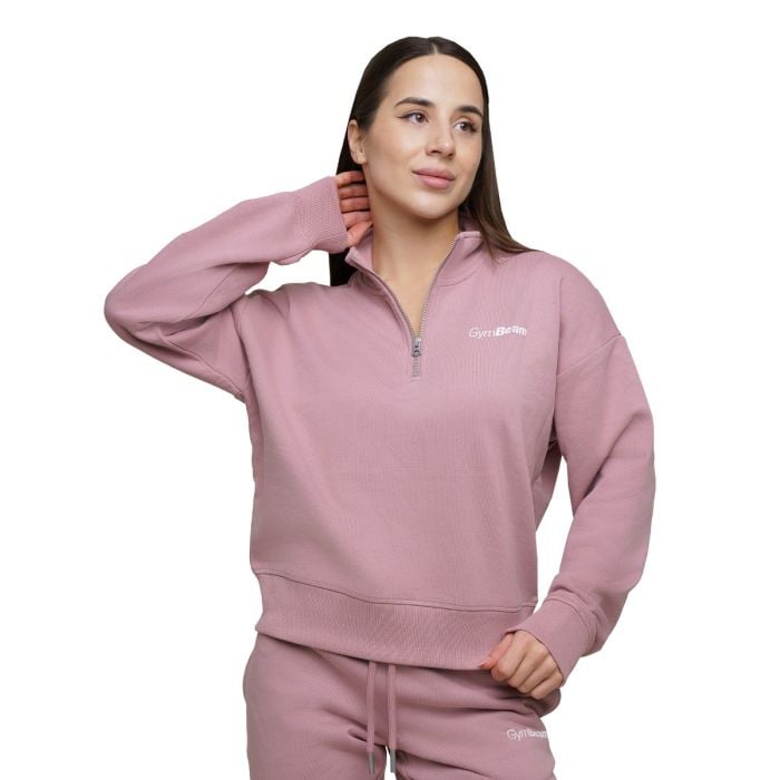 Hanorac pentru femei 1/2 Zip Agile Woodrose - GymBeam XL
