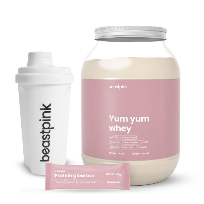 Yum Yum Whey - BeastPink 1000 g - caramel biscuit