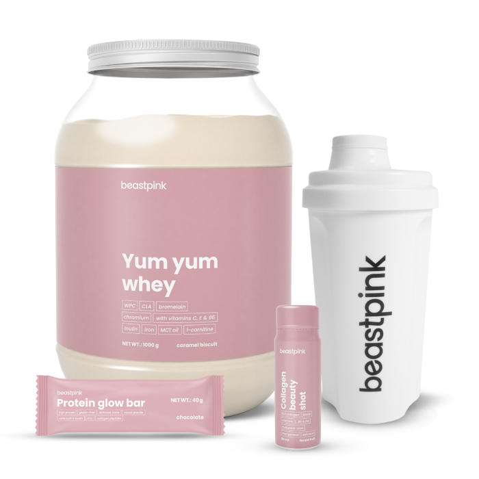 Yum Yum Whey - BeastPink 1000 g - caramel biscuit