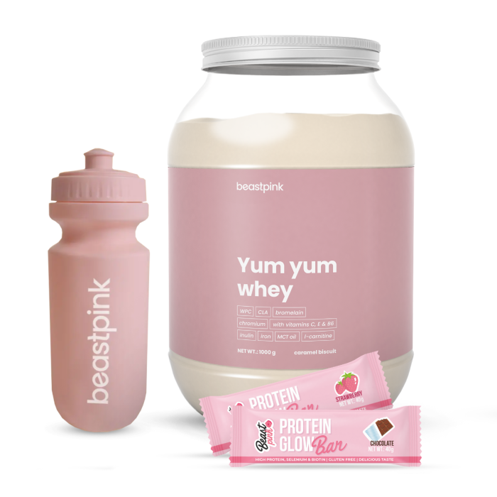 Yum Yum Whey - BeastPink 1000 g - caramel biscuit