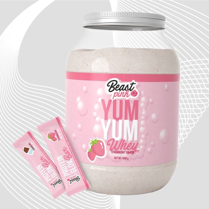 Yum Yum Whey - BeastPink 1000 g - caramel biscuit