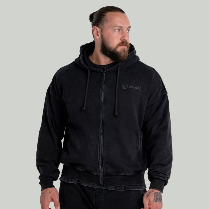 Hanorac Zip Washed Black - STRIX M