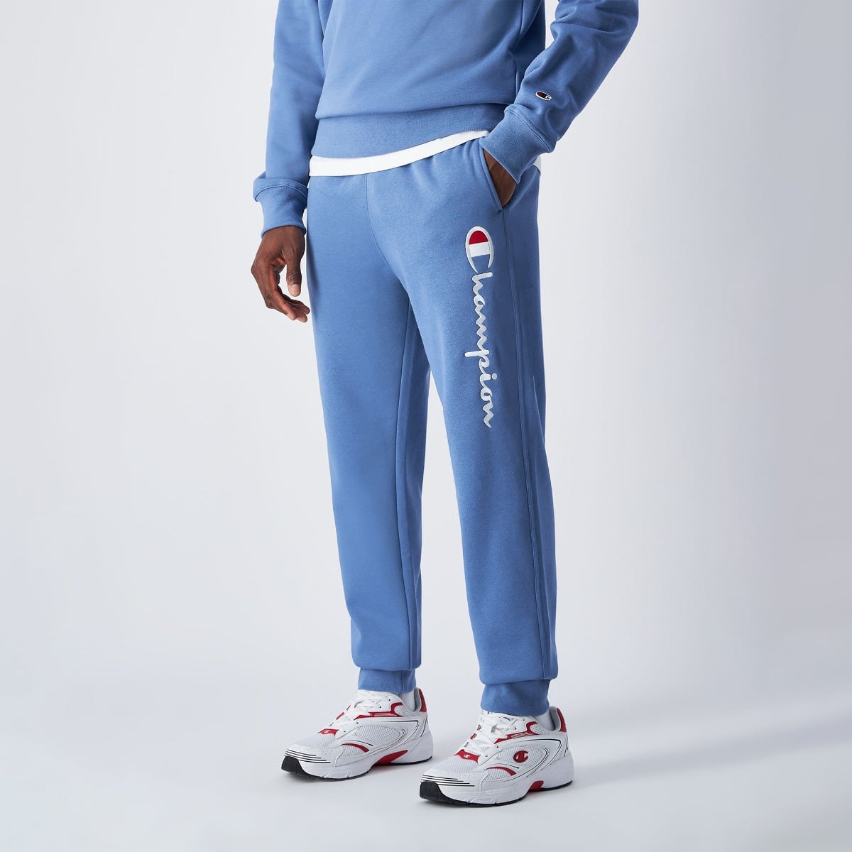 Pantaloni Big Logo Fleece Blue - Champion