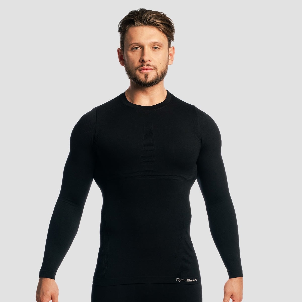 Tricou cu mânecă lungă Fuse Black - GymBeam
