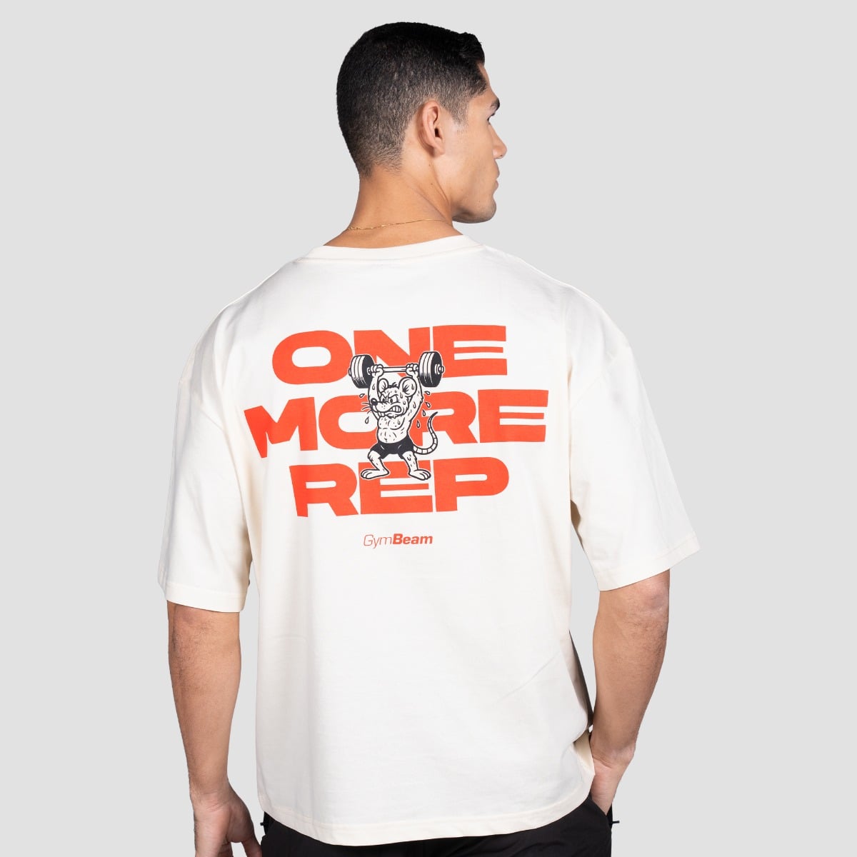 Tricou GymRat Cream - GymBeam