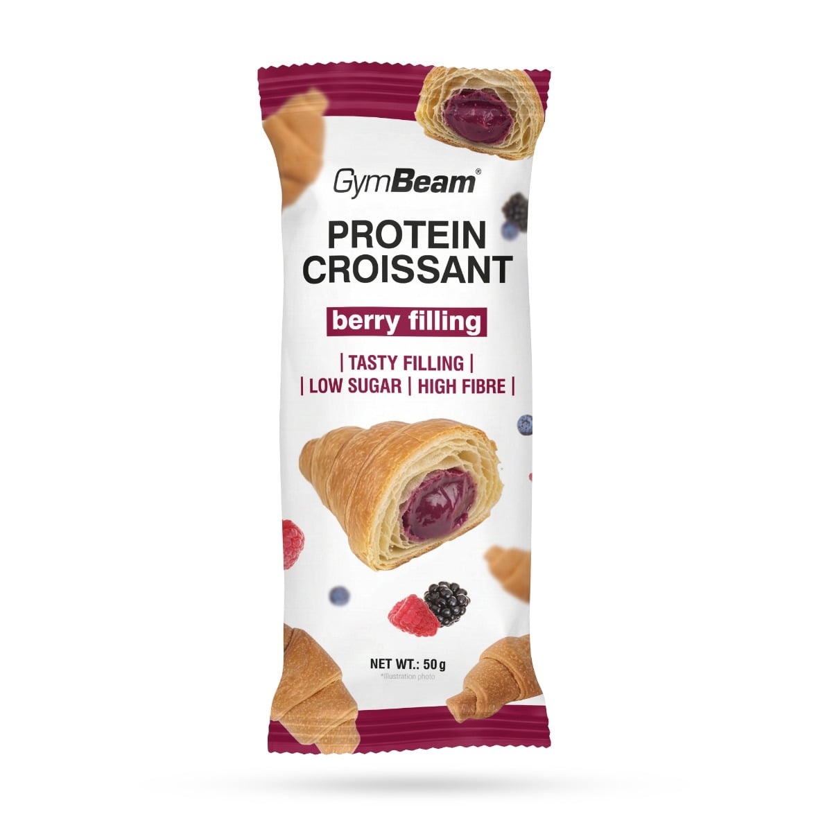 Croissant proteic cu umplutură de fructe de pădure - GymBeam