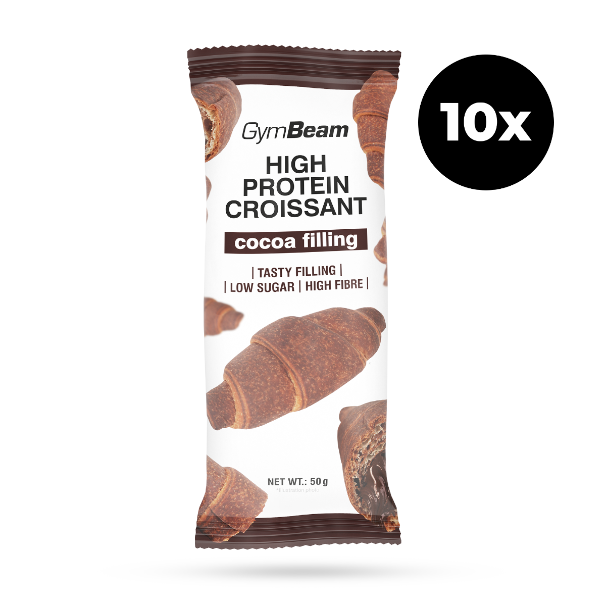 GymBeam Croissant proteic cu umplutură de cacao