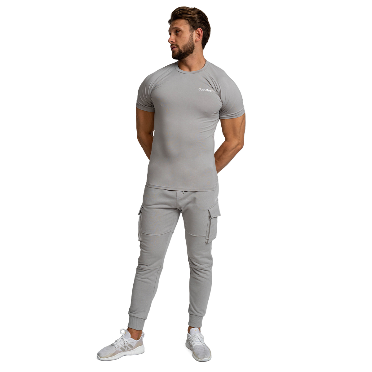 GymBeam Tricou Fitted TRN Grey · záber 10