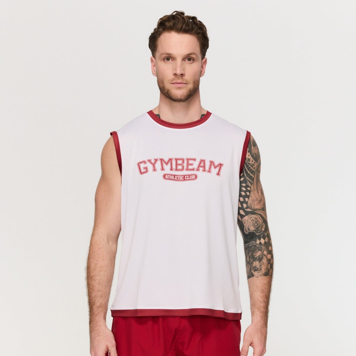 Maiou pentru bărbați Varsity White - GymBeam