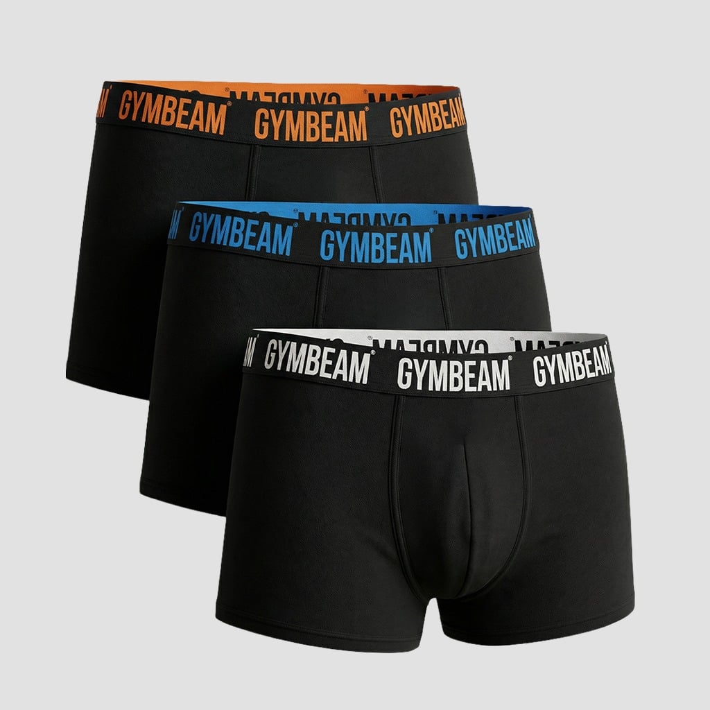 Boxeri pentru bărbați FIT Trunks 3Pack Black - GymBeam