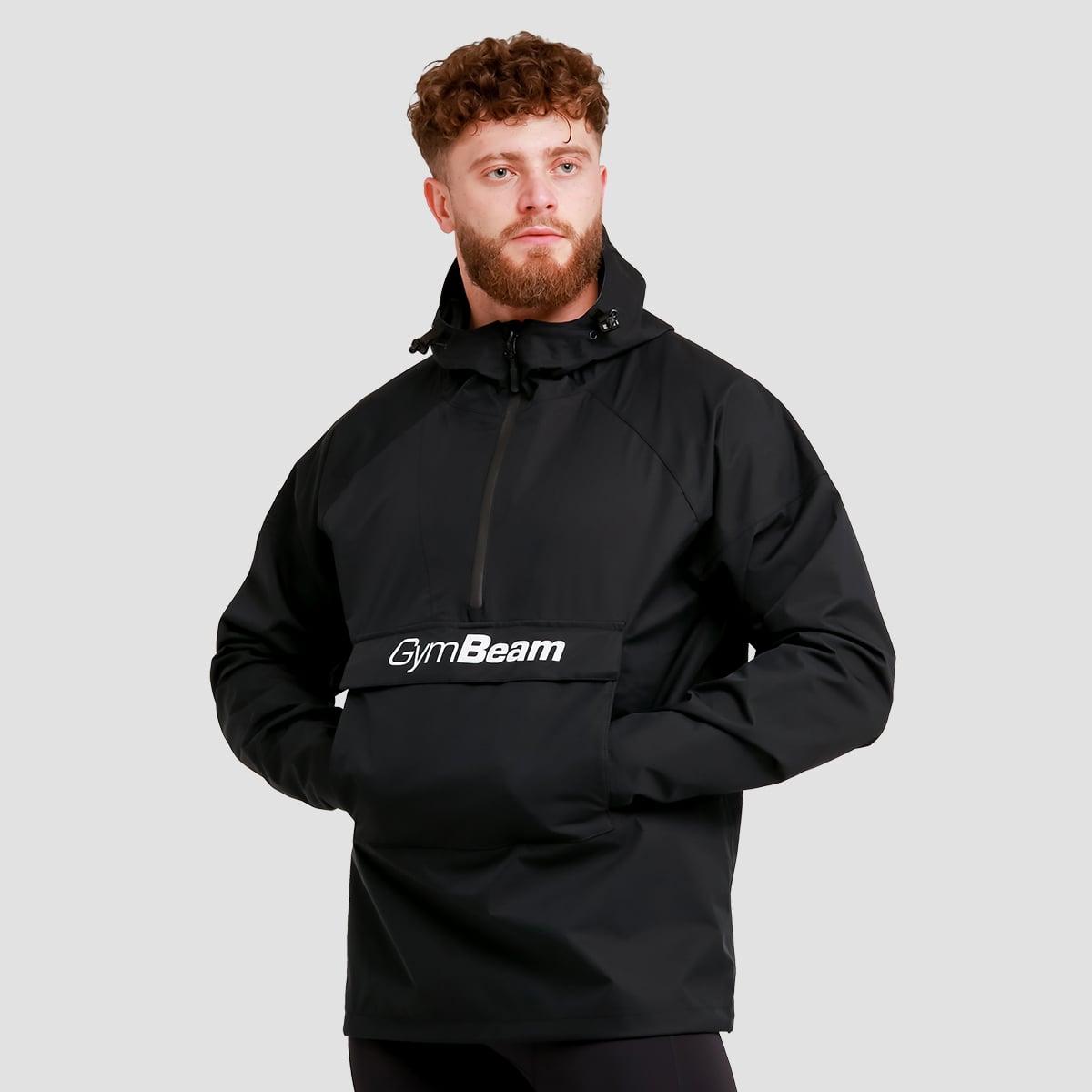 Geacă pentru bărbați Rain Smock Black - GymBeam