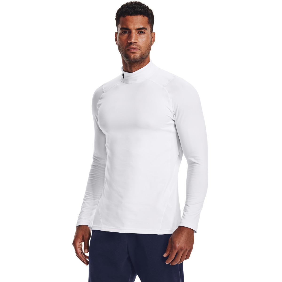 Under Armour Tricou pentru bărbați ColdGear Armour Fitted Mock White XXL