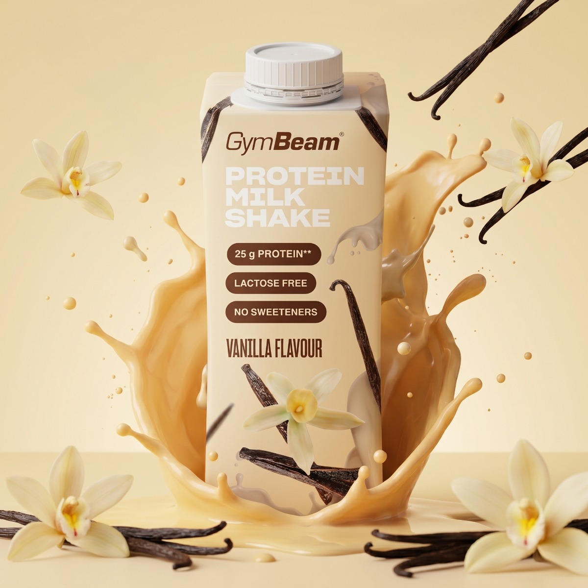 25g Protein Milkshake - GymBeam 250 ml - vanilie
