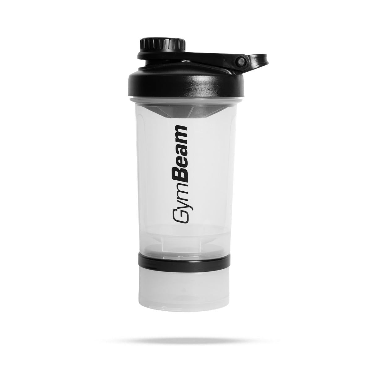 Shaker compartimentat 2in1 Clear 500ml - GymBeam