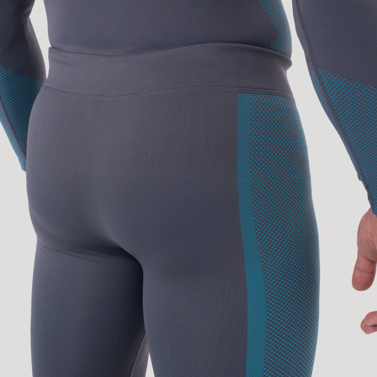 Colanți fără cusături OG1 Grey/Blue - GymBeam