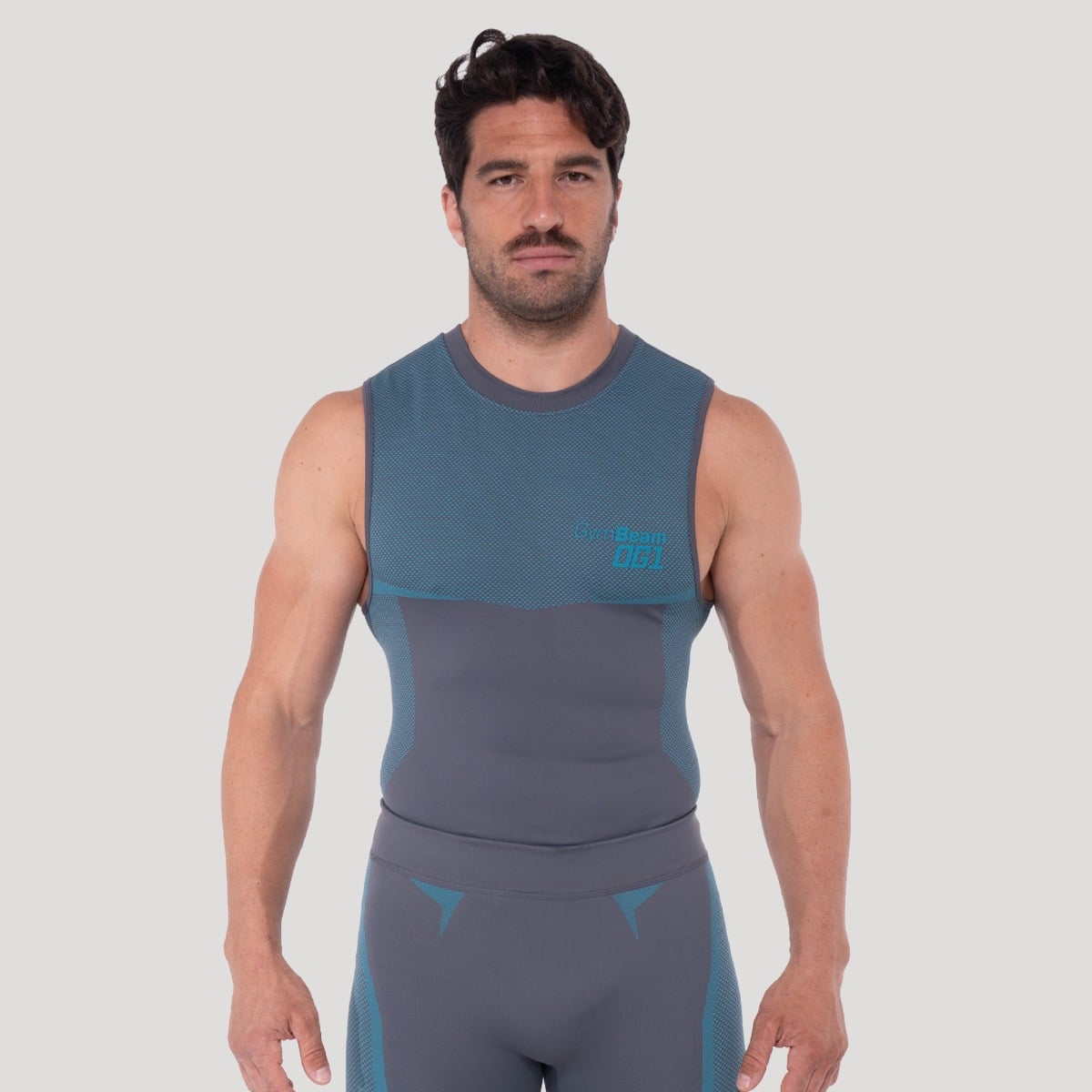 Maiou fără cusături OG1 Grey/Blue - GymBeam