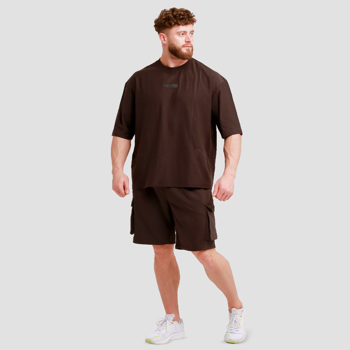 GymBeam Oversized Unstoppable T-shirt Brown · záber 7
