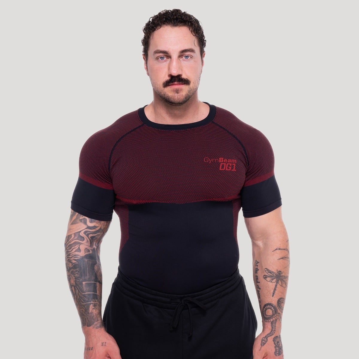 Tricou fără cusături OG1 Black/Red - GymBeam