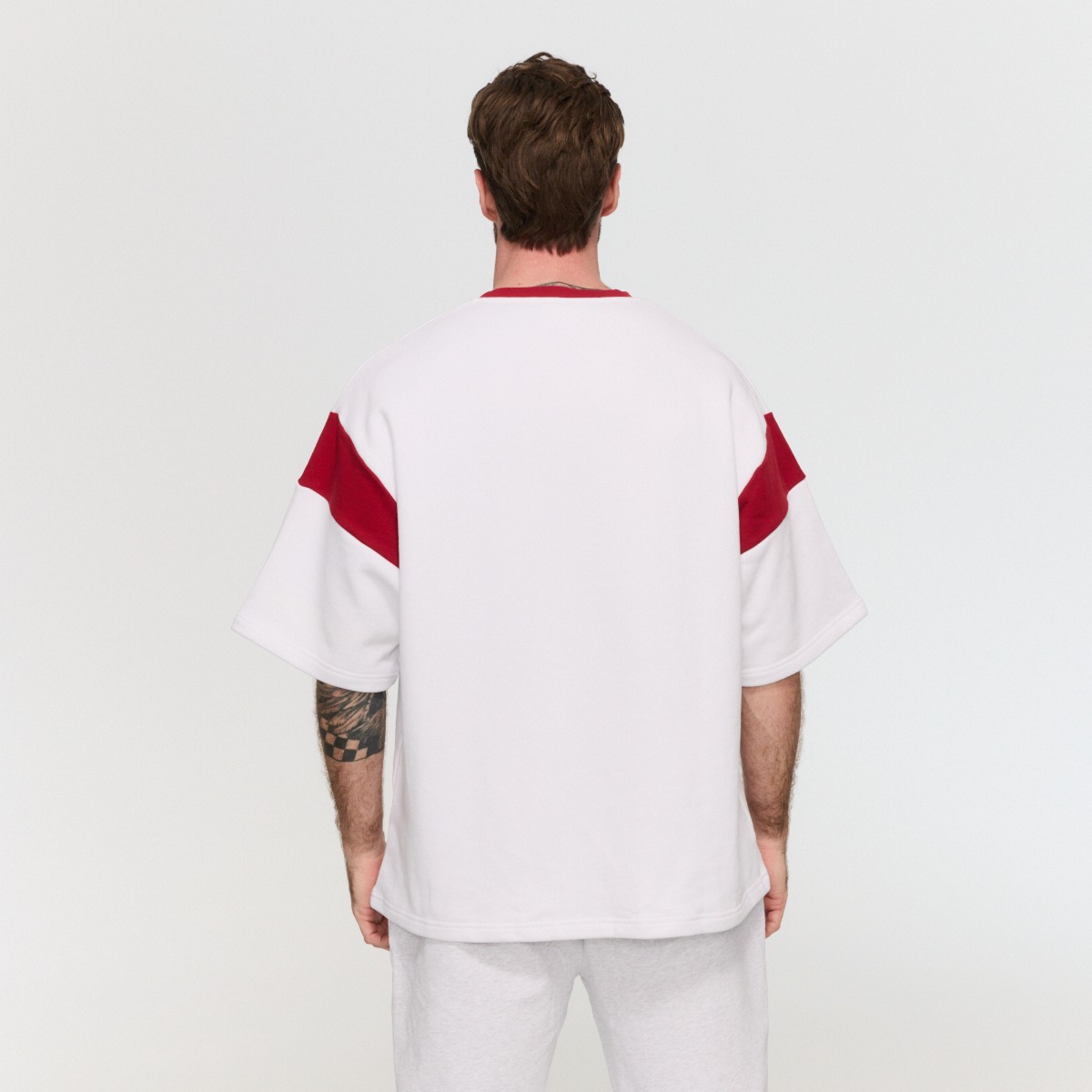 Tricou Premium Heavyweight Varsity White - GymBeam