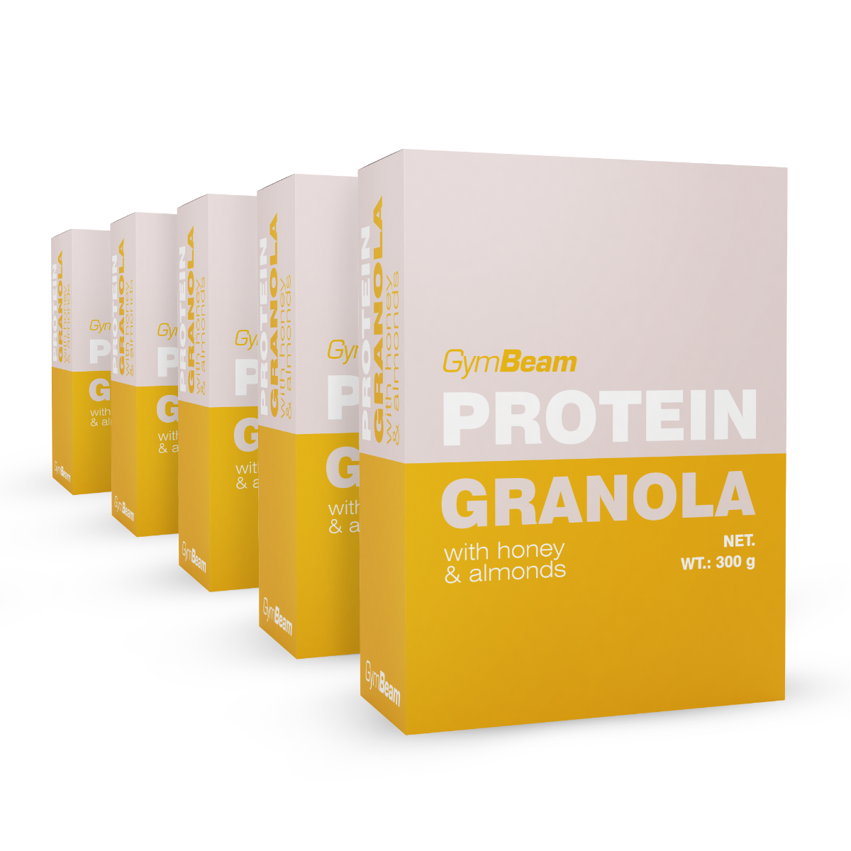 GymBeam Granola proteică cu miere și migdale