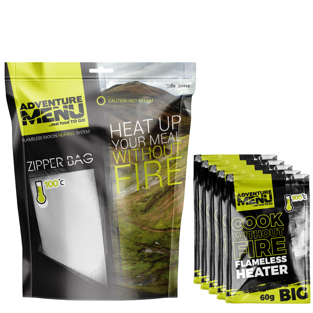 Capsulă cu autoîncălzire SET + Zipper-bag - Adventure Menu