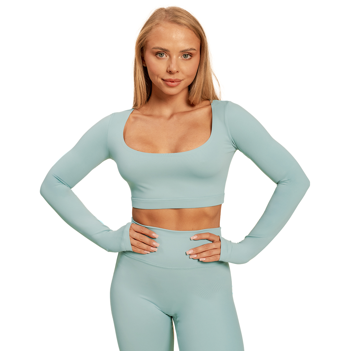 BeastPink Top sport pentru femei Sense Storm Blue · záber 6