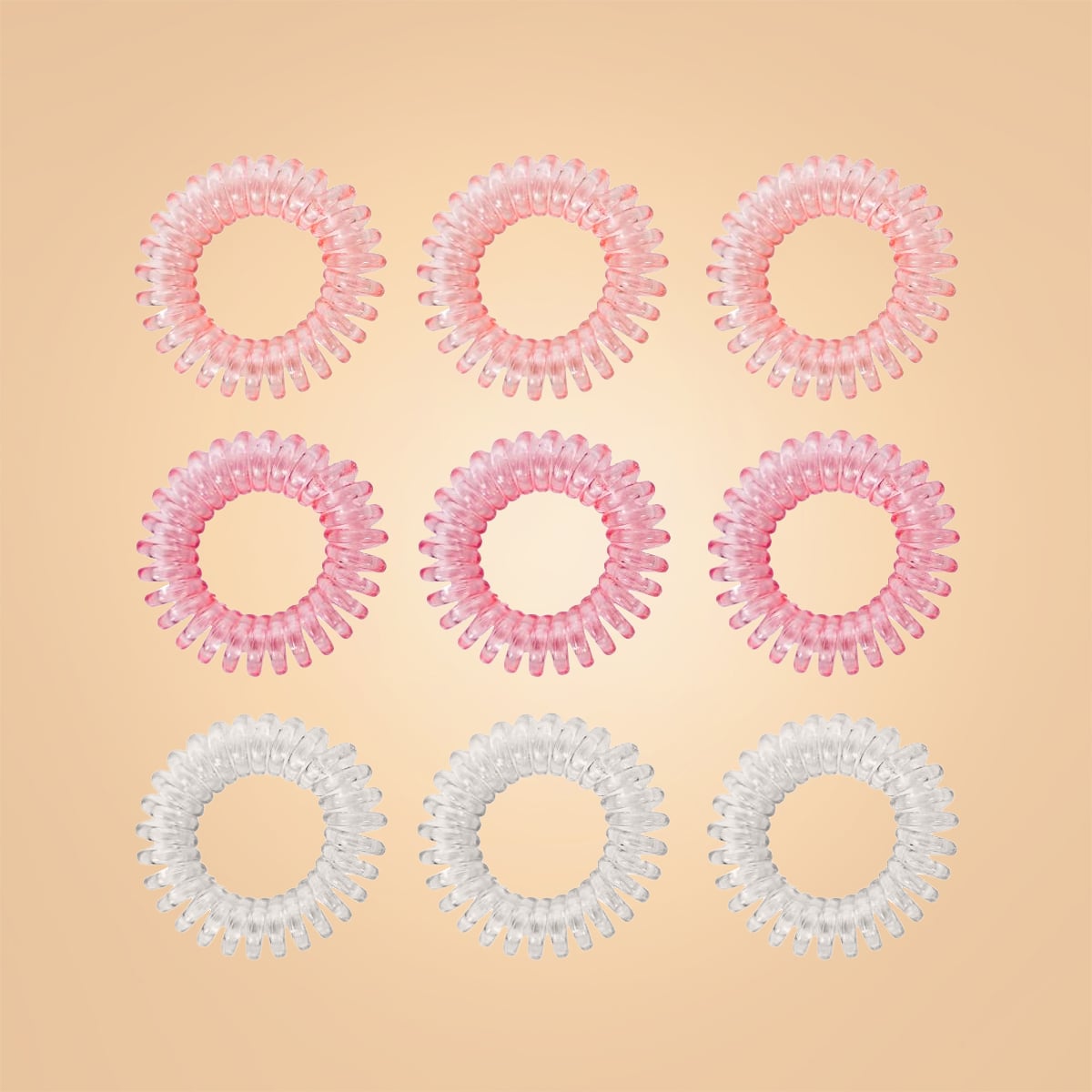 Set de elastice de păr în spirală Pink - BeastPink