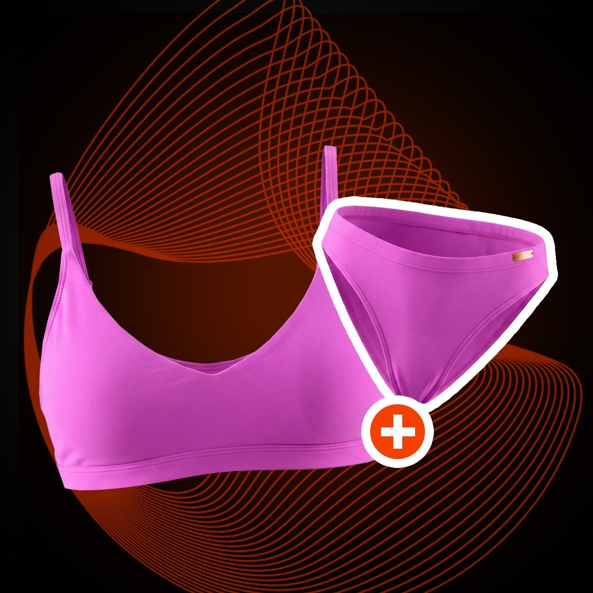Sutien de baie sport Pink - GymBeam + cadou