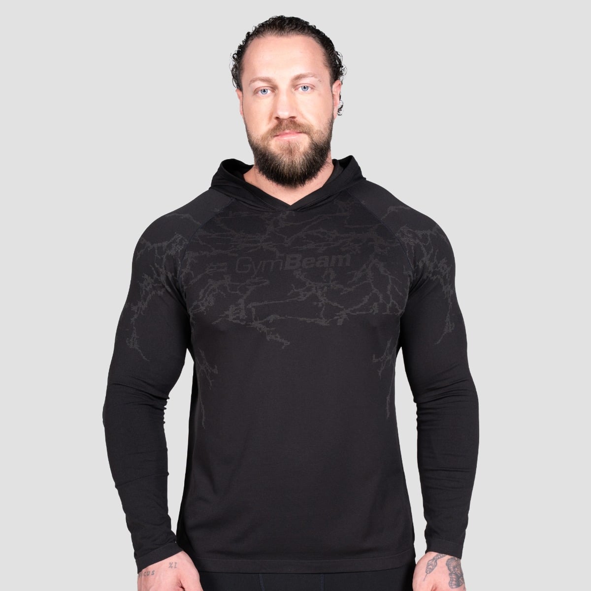 Tricou cu mânecă lungă Static Black - GymBeam