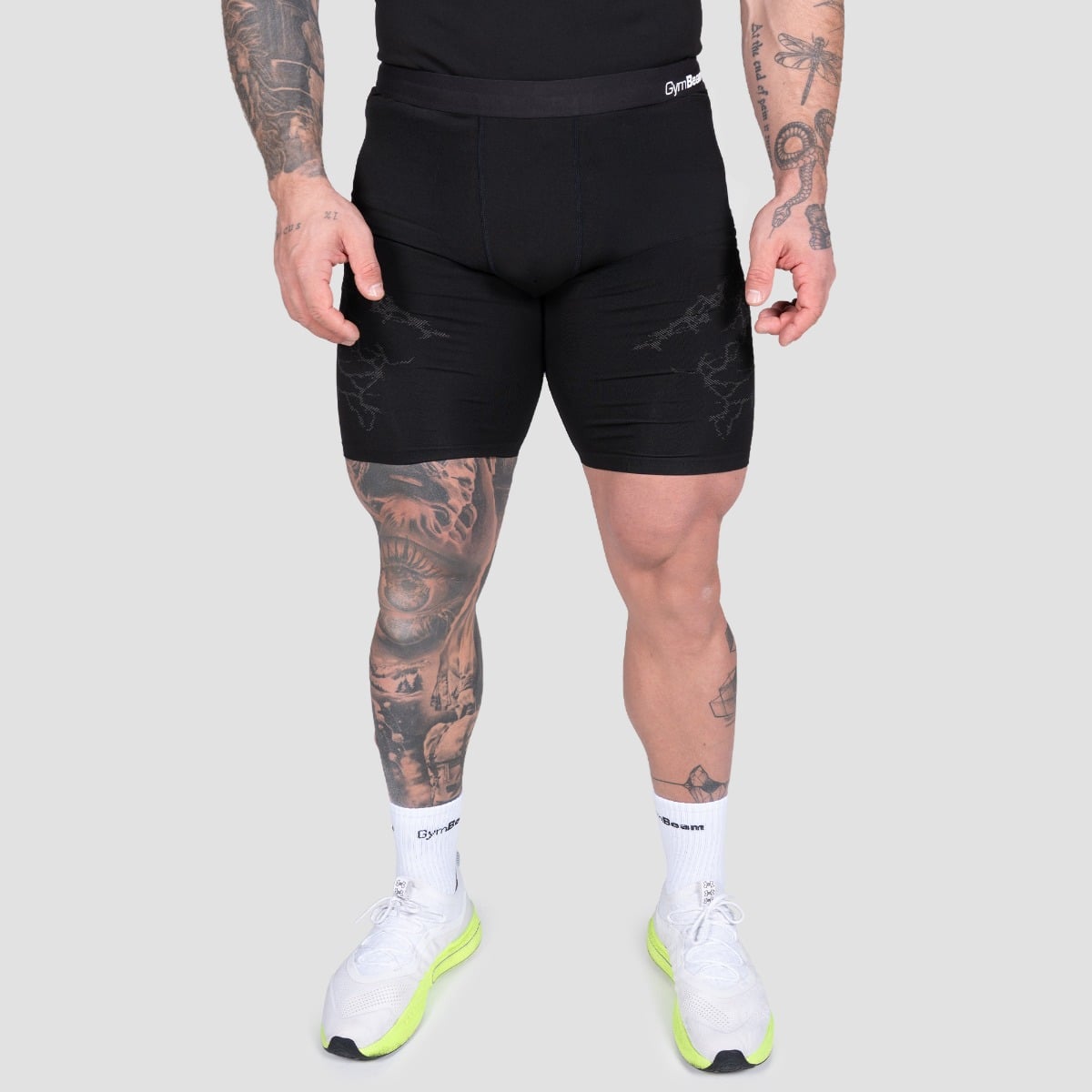 Pantaloni scurți Seamless Static Black - GymBeam