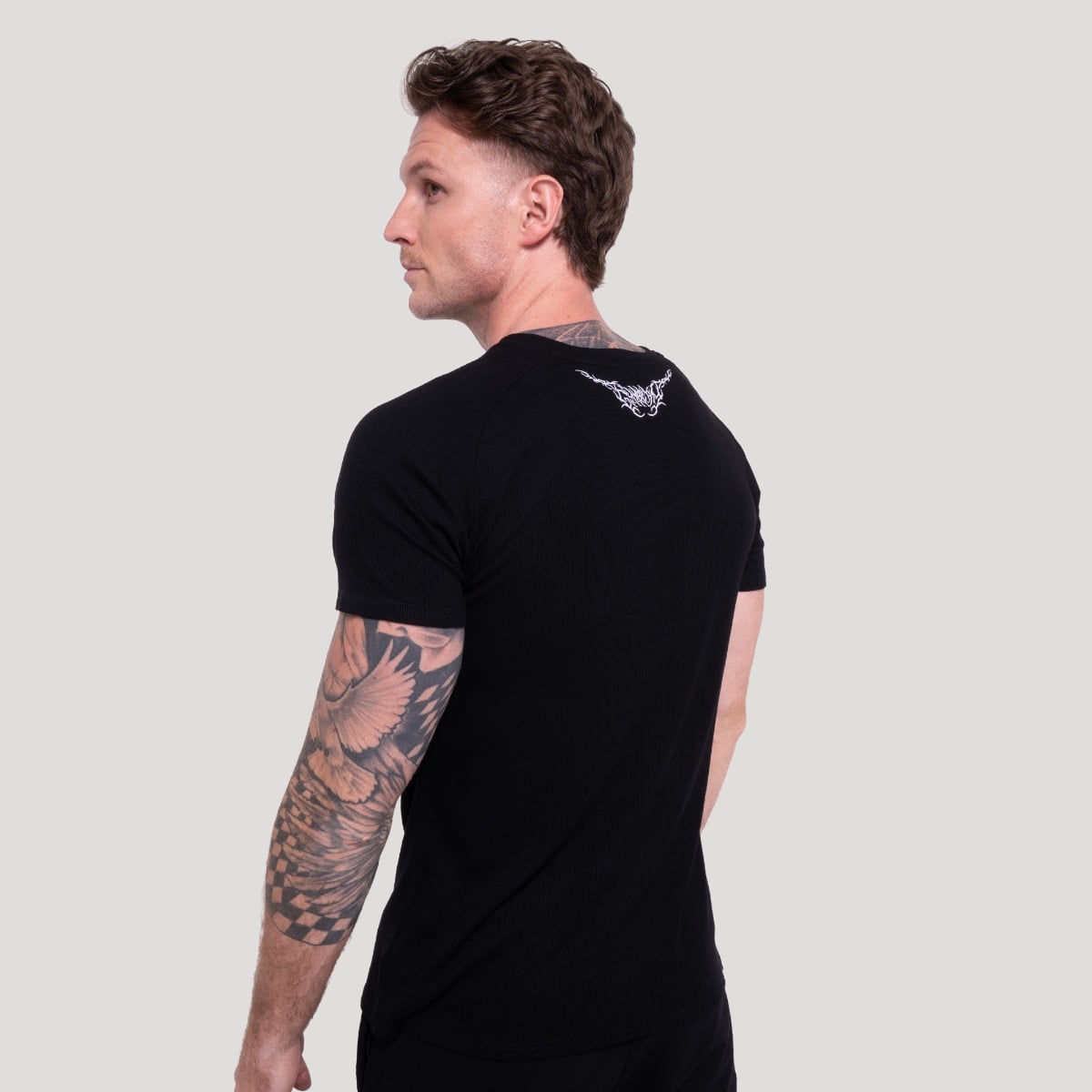 Tricou Tribal Ribbed Black - GymBeam