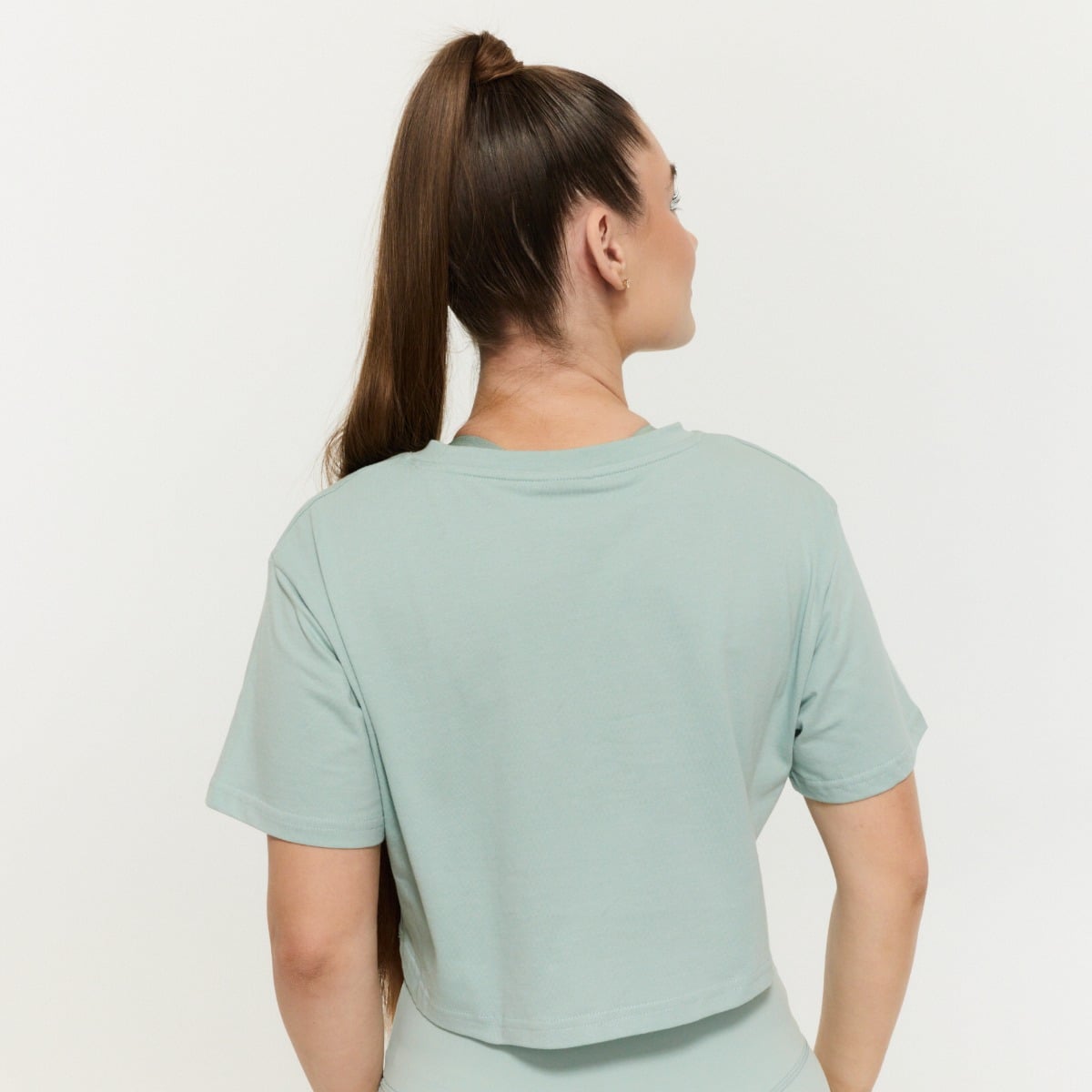 Tricou pentru femei Cropped Limitless Eucalypt - GymBeam