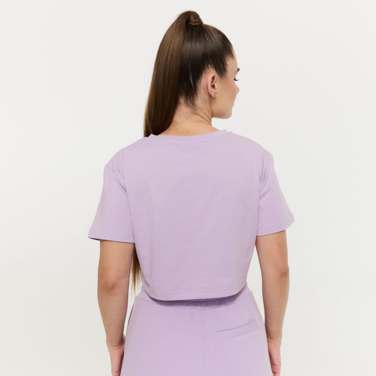 Tricou pentru femei Cropped Limitless Lavender - GymBeam