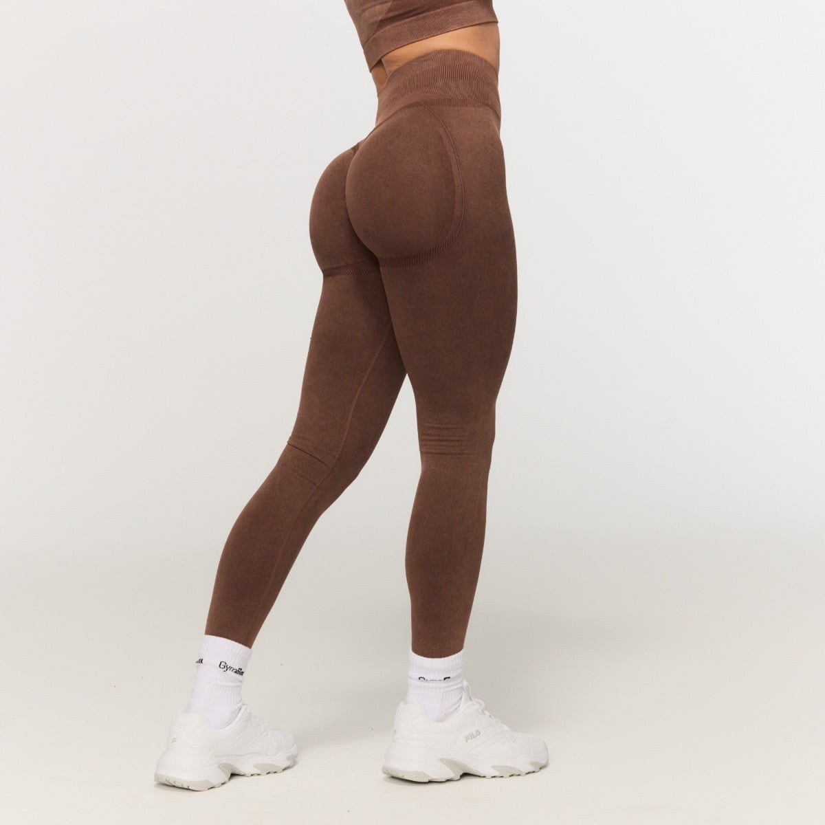 Colanți pentru femei Fierce Seamless Brown - GymBeam