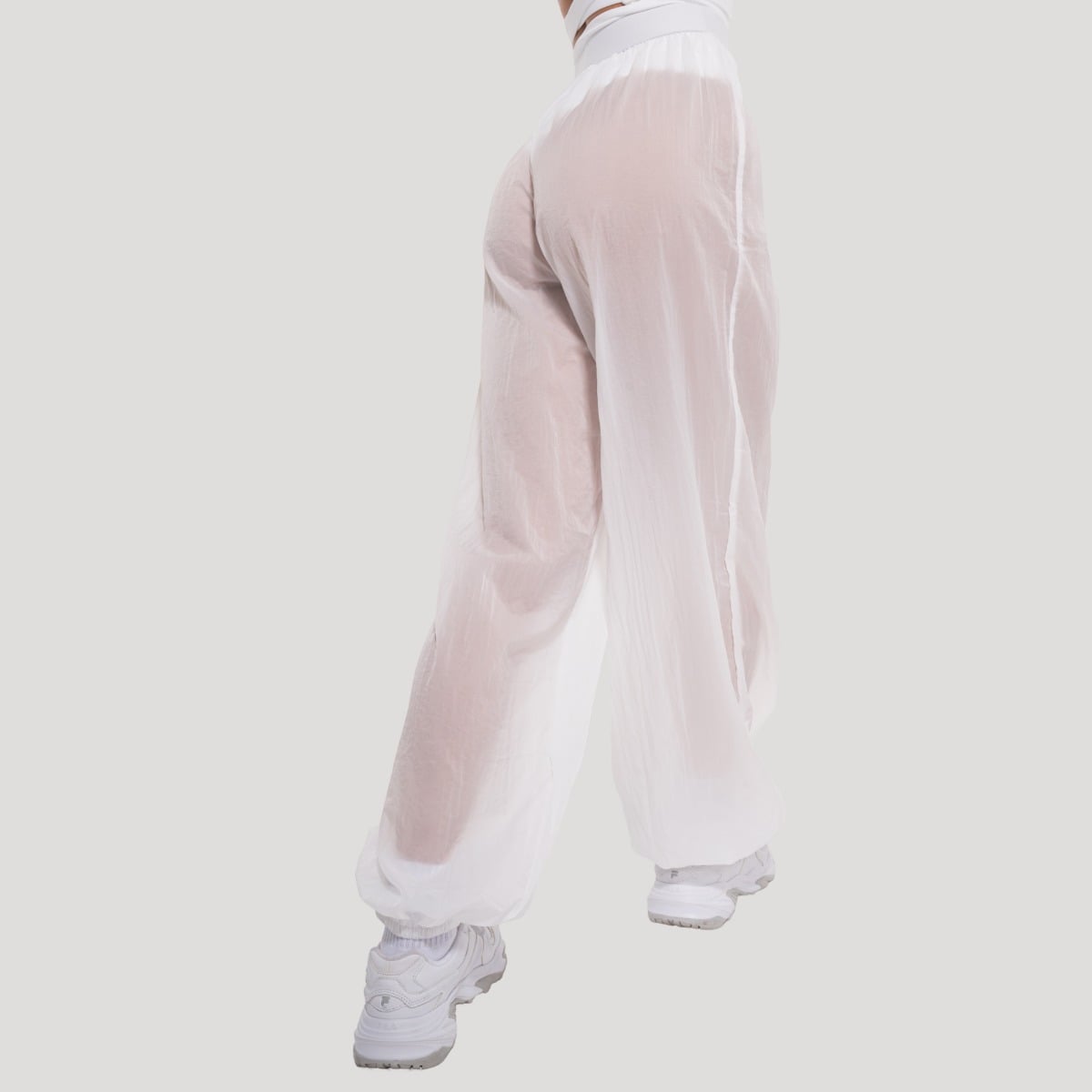 Pantaloni sport pentru femei Flow White - GymBeam