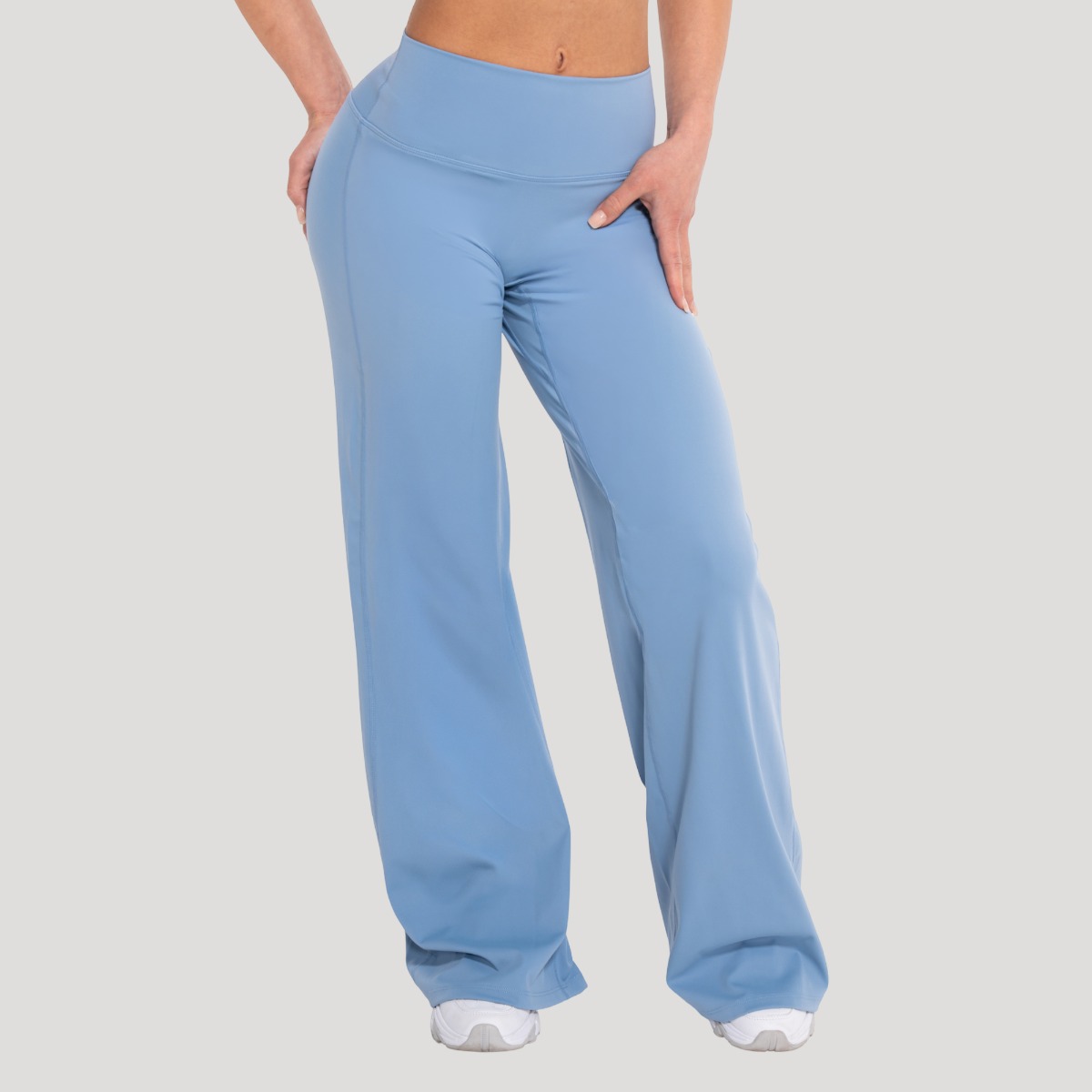 Pantaloni sport pentru femei Straight Flow Azure - GymBeam
