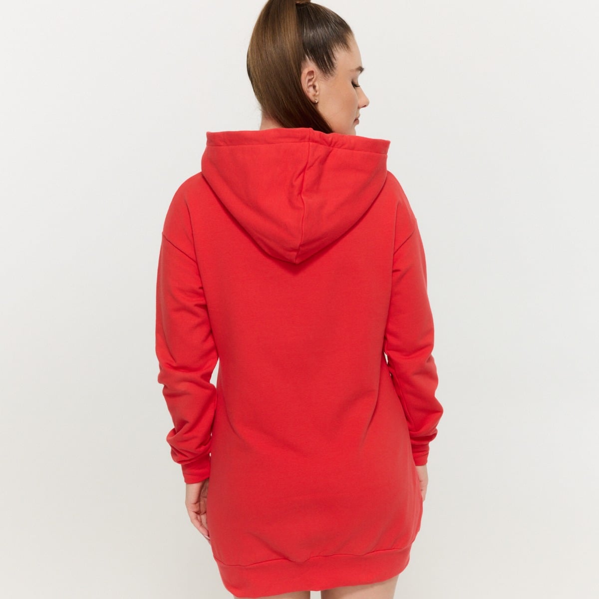 Hanorac pentru femei Limitless Longline Hot Red - GymBeam