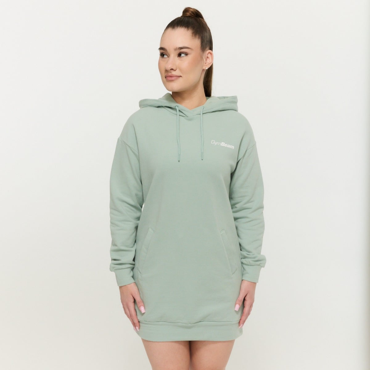 Hanorac pentru femei Limitless Longline Eucalypt - GymBeam
