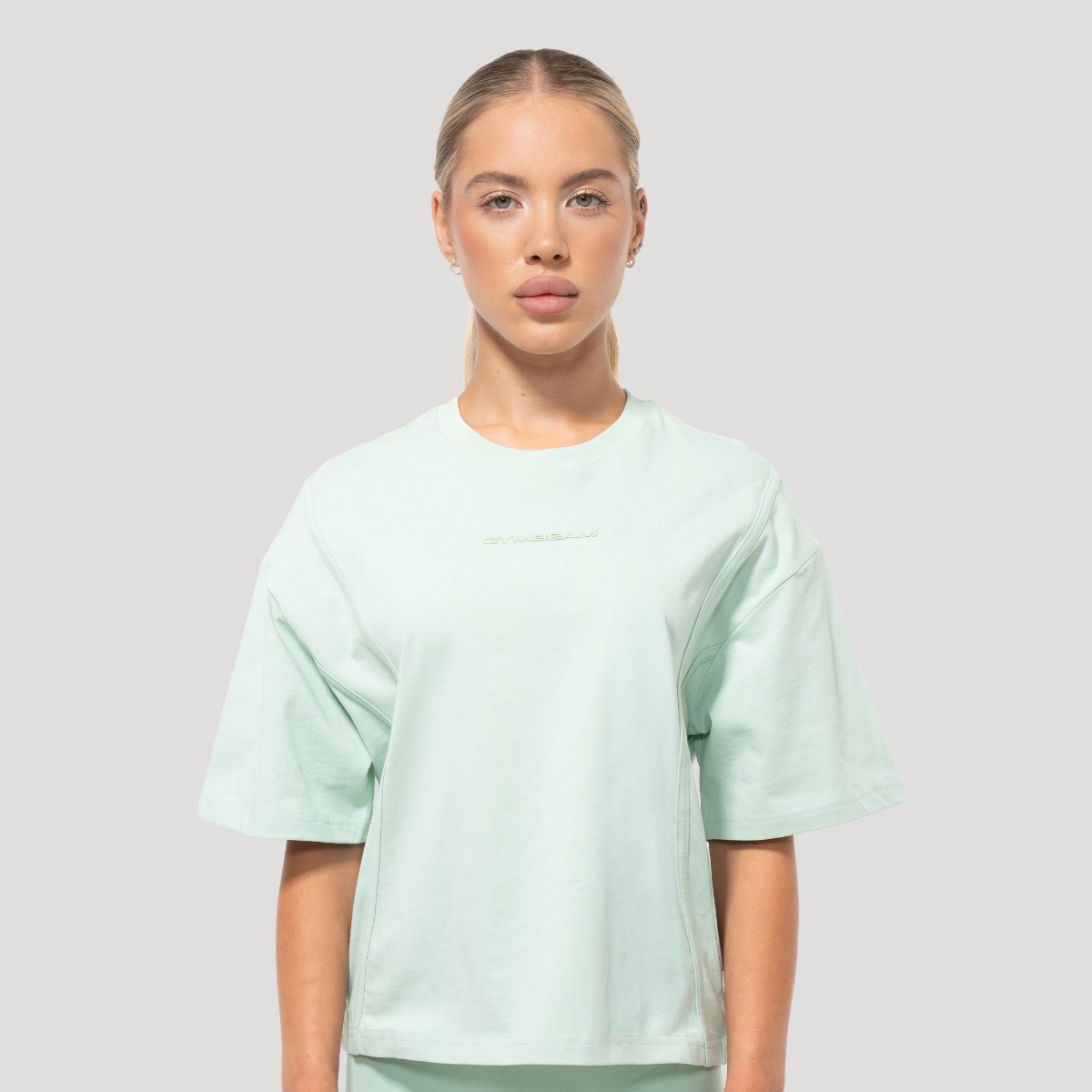 Tricou pentru femei Oversized Mochi Green - GymBeam