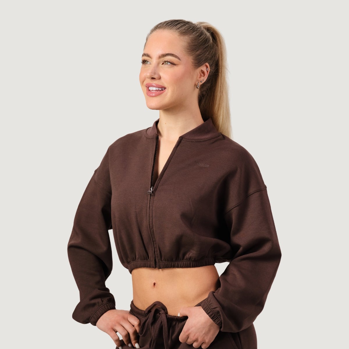 Hanorac pentru femei Zip-Up NEO Mocha - GymBeam