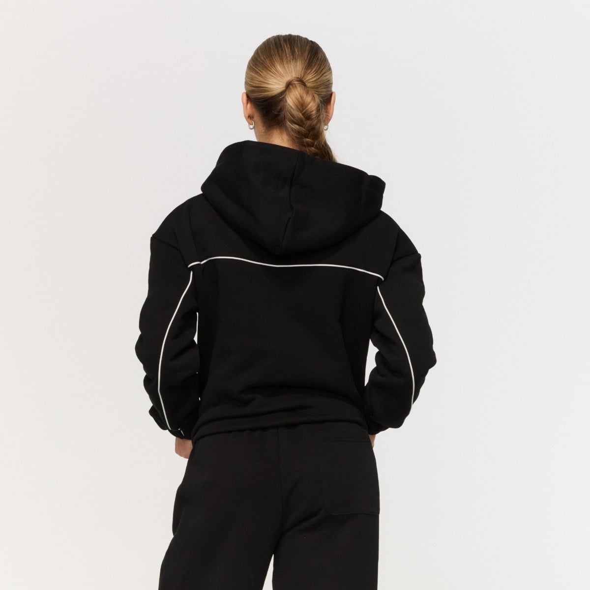 Hanorac pentru femei Varsity Black - GymBeam