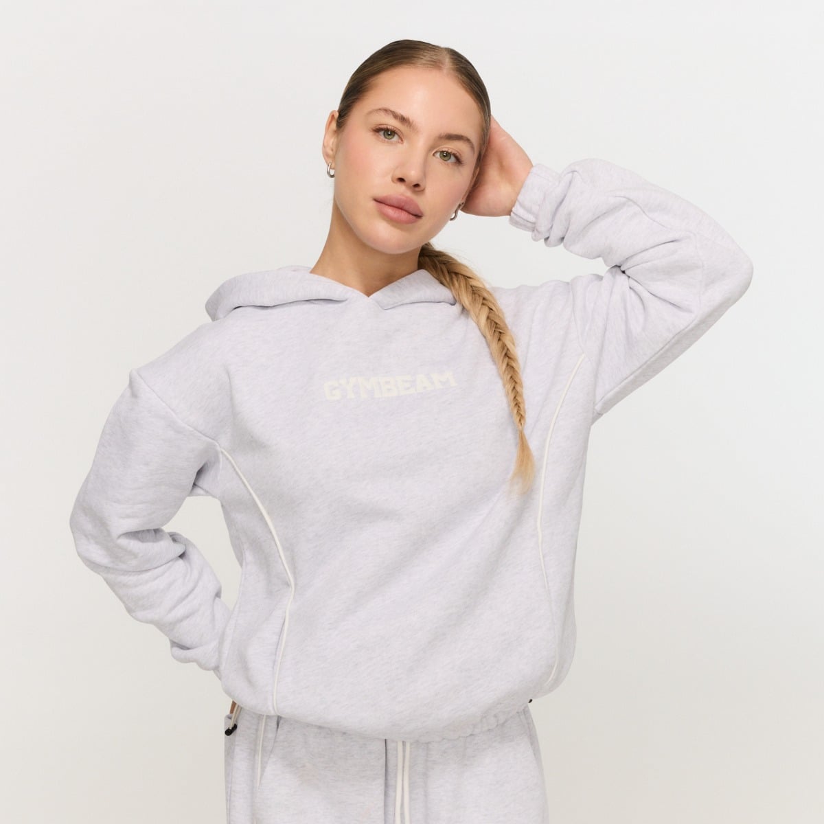 Hanorac pentru femei Varsity Grey - GymBeam