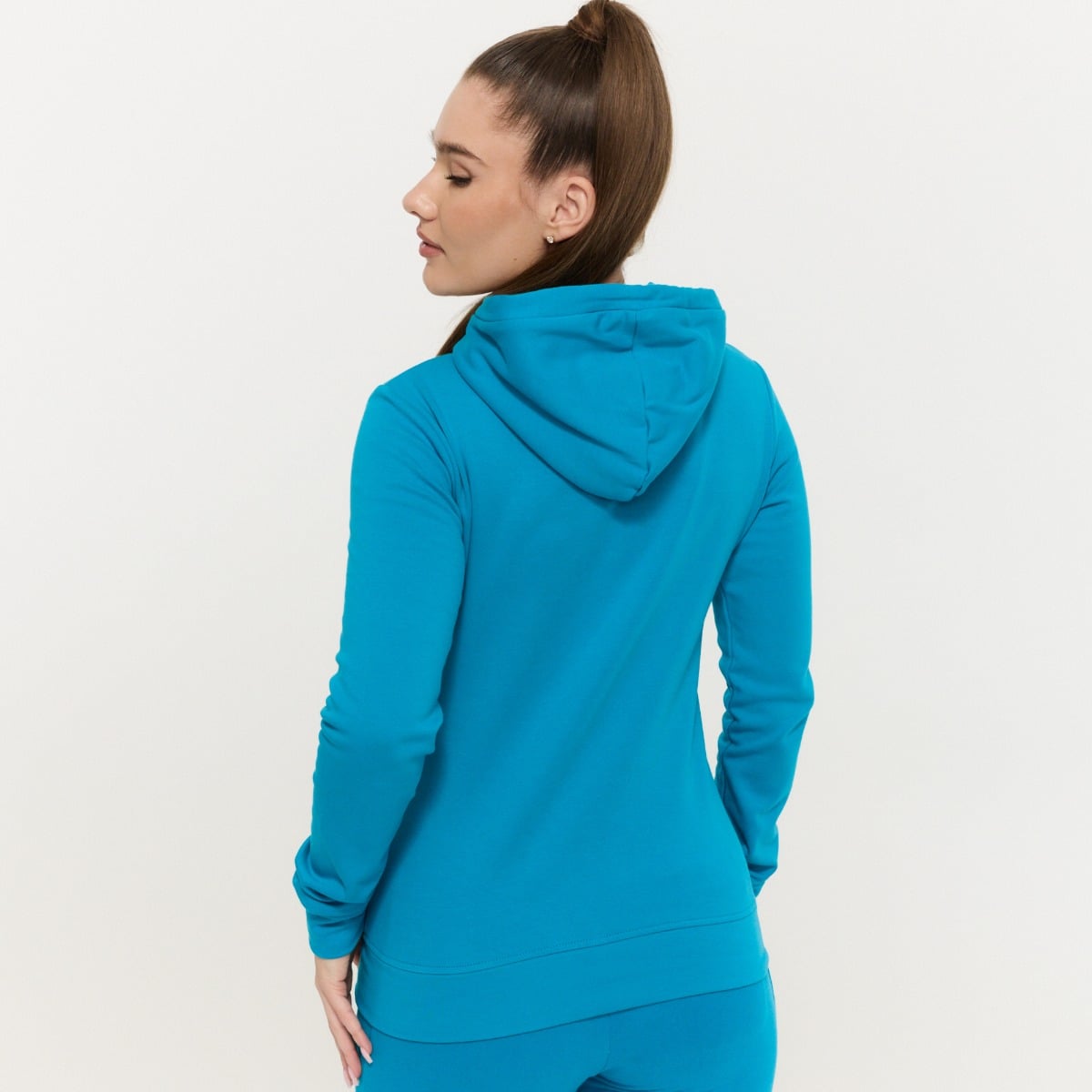 Hanorac cu fermoar pentru femei Limitless Aquamarine - GymBeam