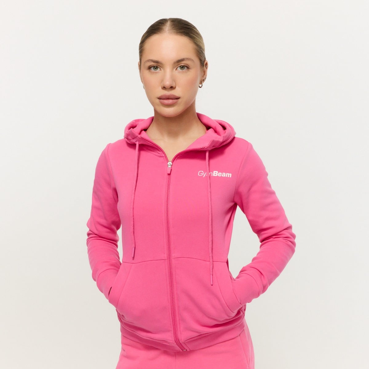 Hanorac cu fermoar pentru femei Limitless Dragonfruit - GymBeam
