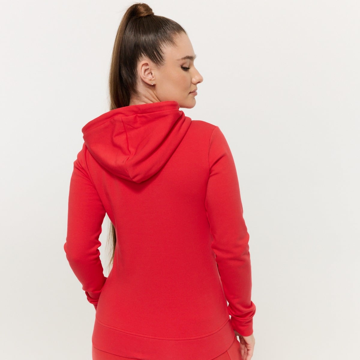 Hanorac cu fermoar pentru femei Limitless Hot Red - GymBeam