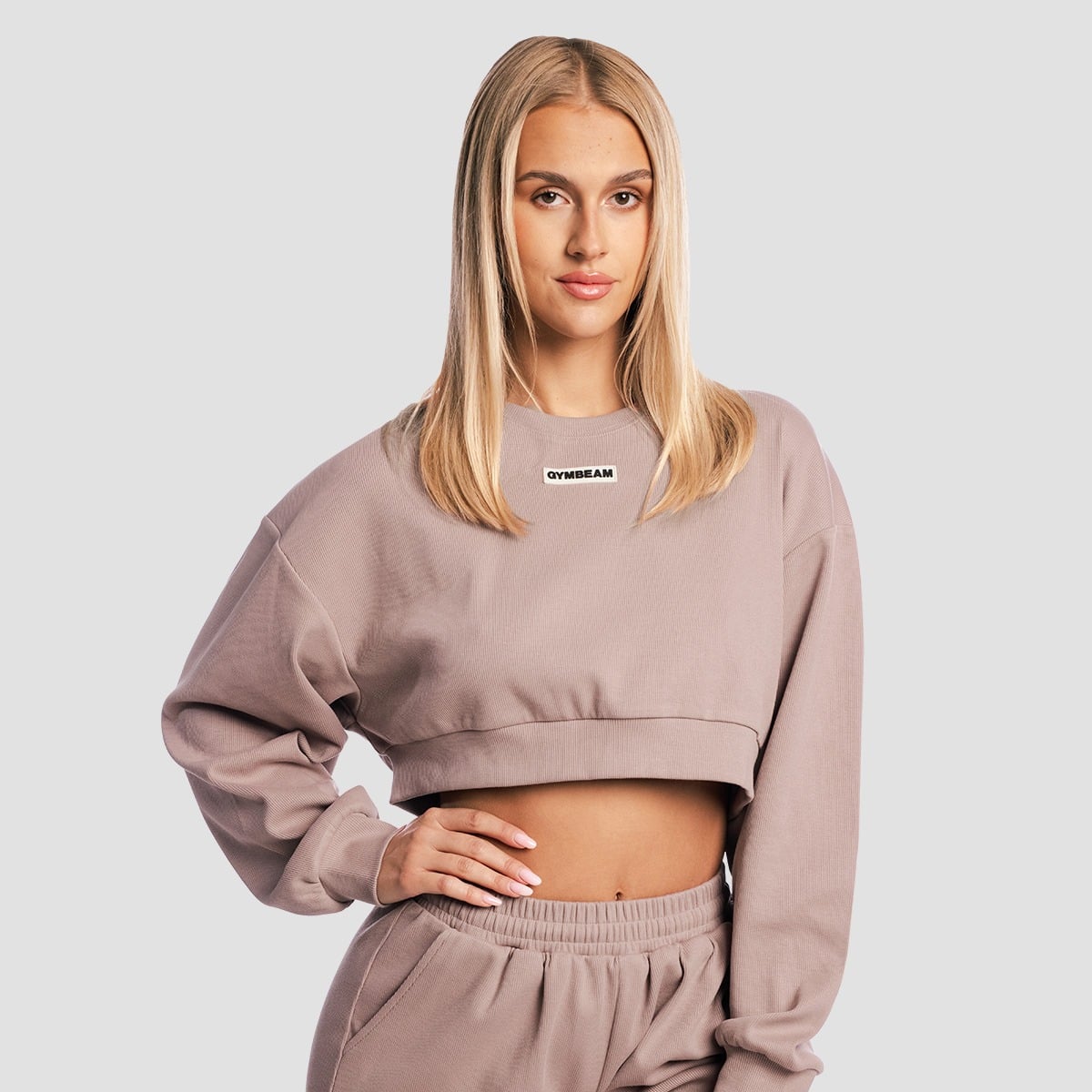 Hanorac pentru femei Cropped Aura Roux - GymBeam