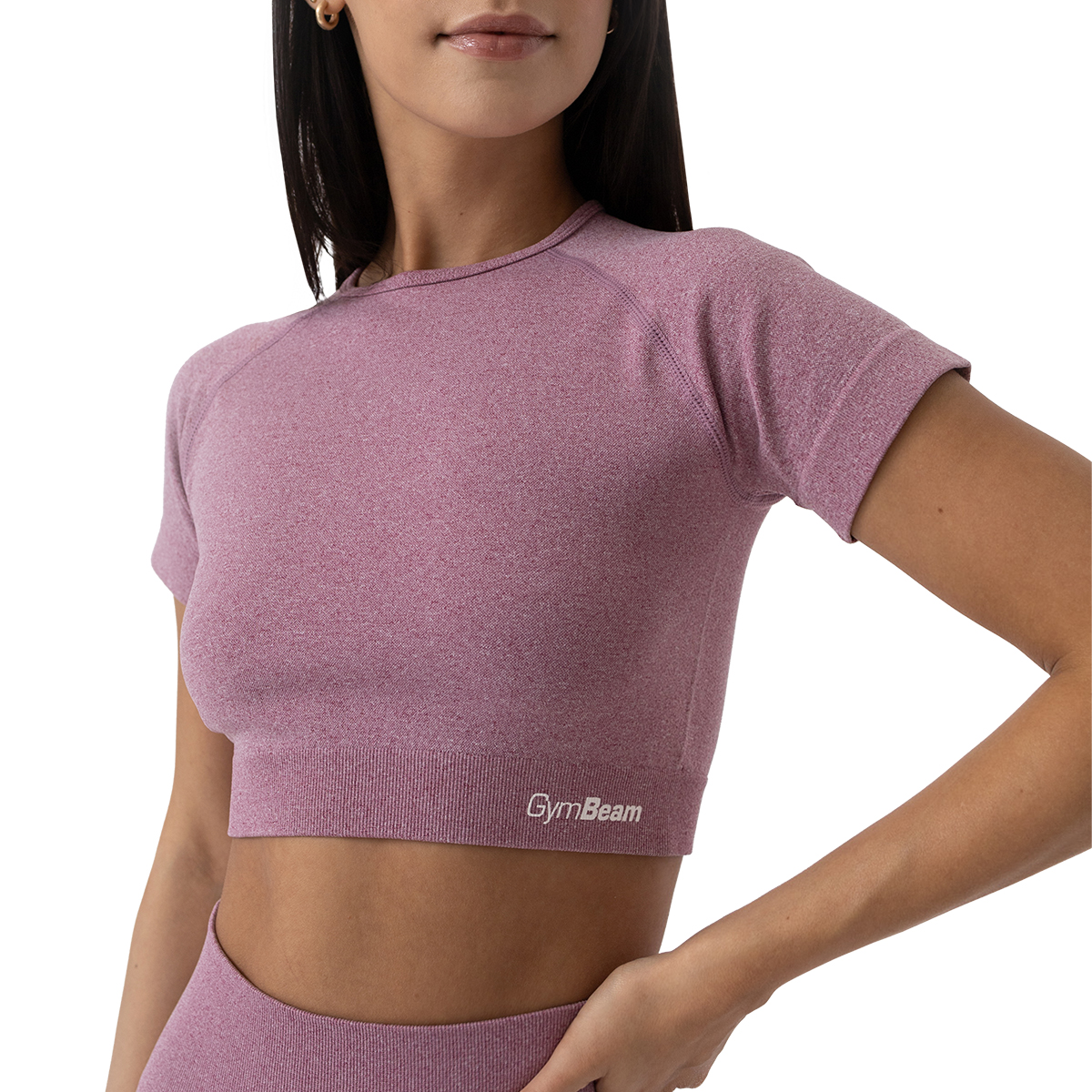 GymBeam Tricou pentru femei FLO Crop Top Violet · záber 7