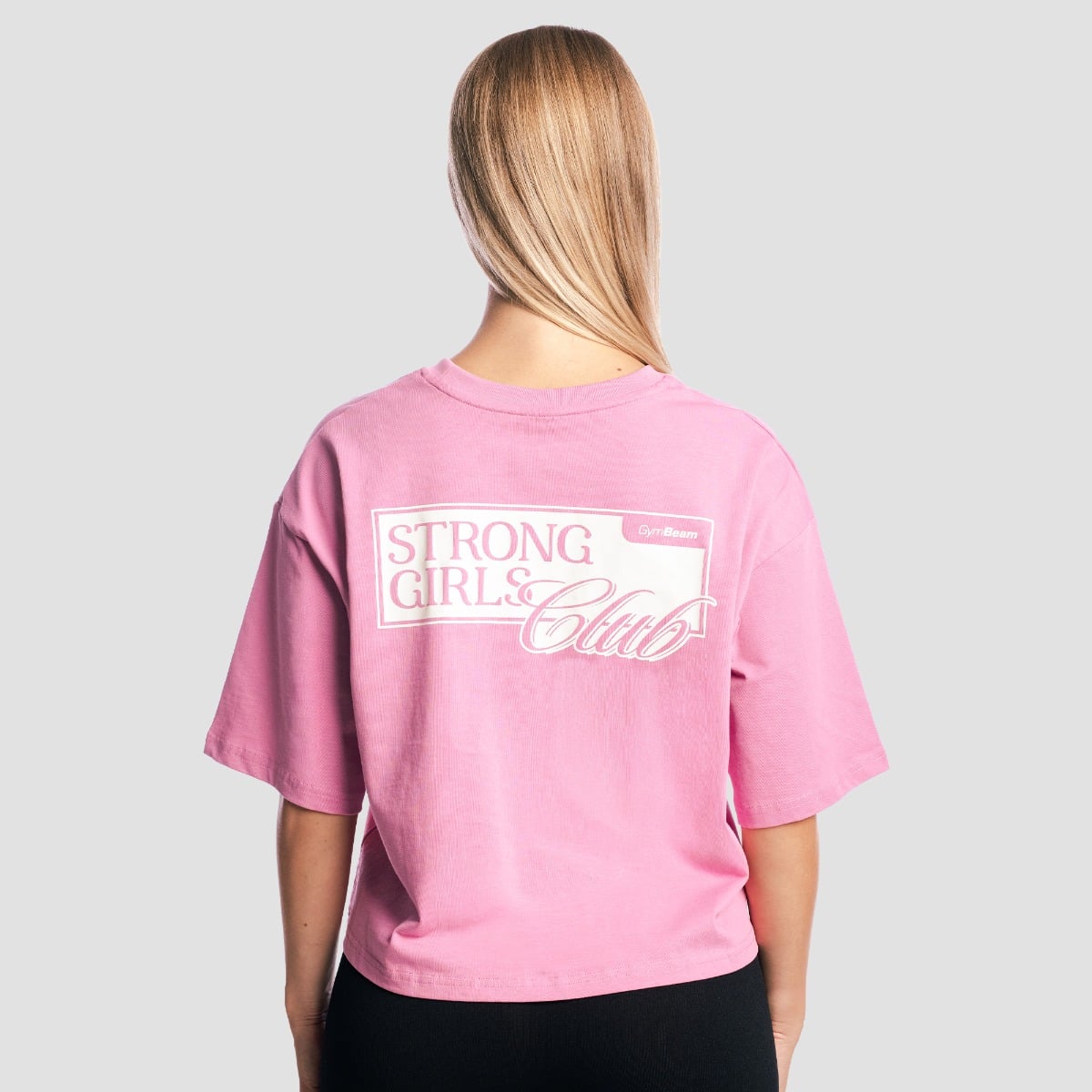 Tricou pentru femei Boxy Girls Club Pink - GymBeam