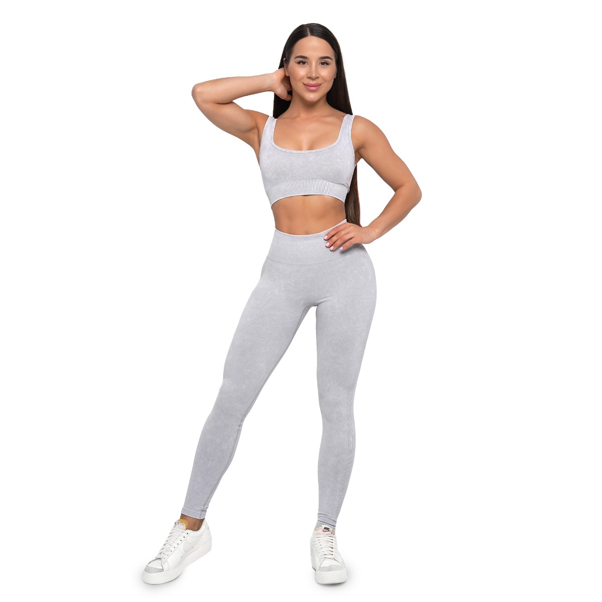 GymBeam Colanți pentru femei Lift Seamless Grey · záber 8